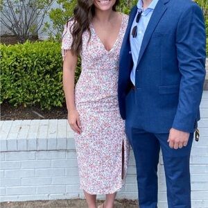 Style State Floral Fitted Midi Dress - Size US 4/UK 8